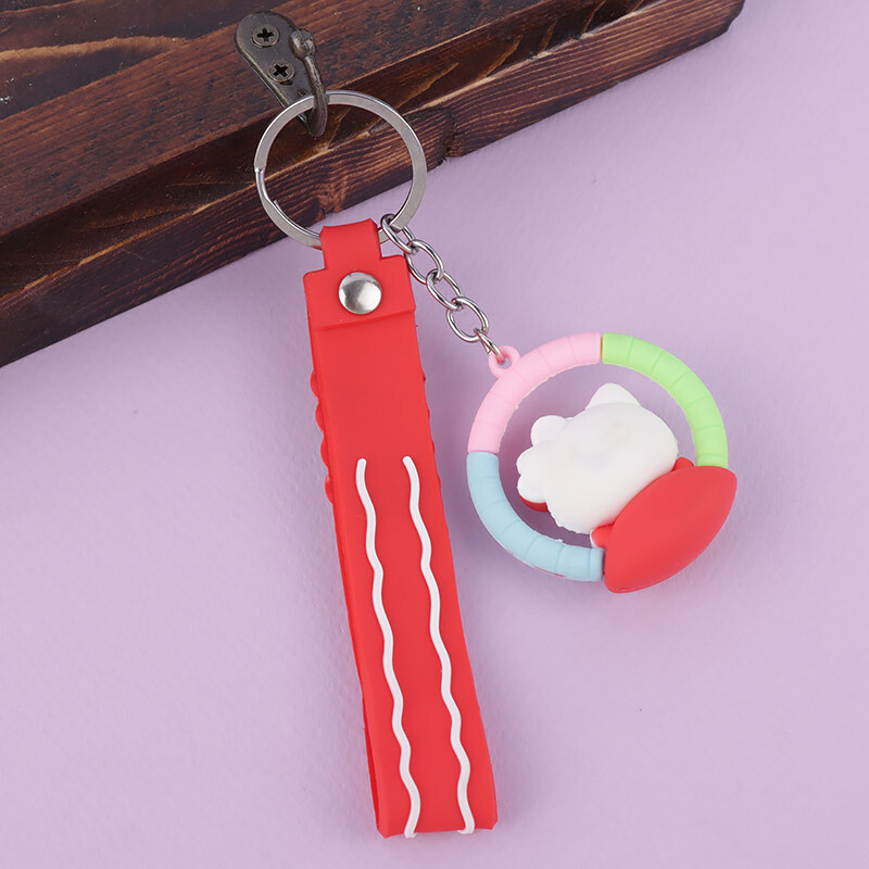 جاکلیدی سیلیکونی طرح کیتی کد 3 + بند آویز