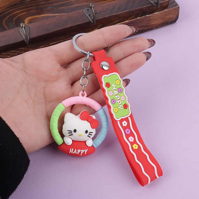 جاکلیدی سیلیکونی طرح کیتی کد 3 + بند آویز