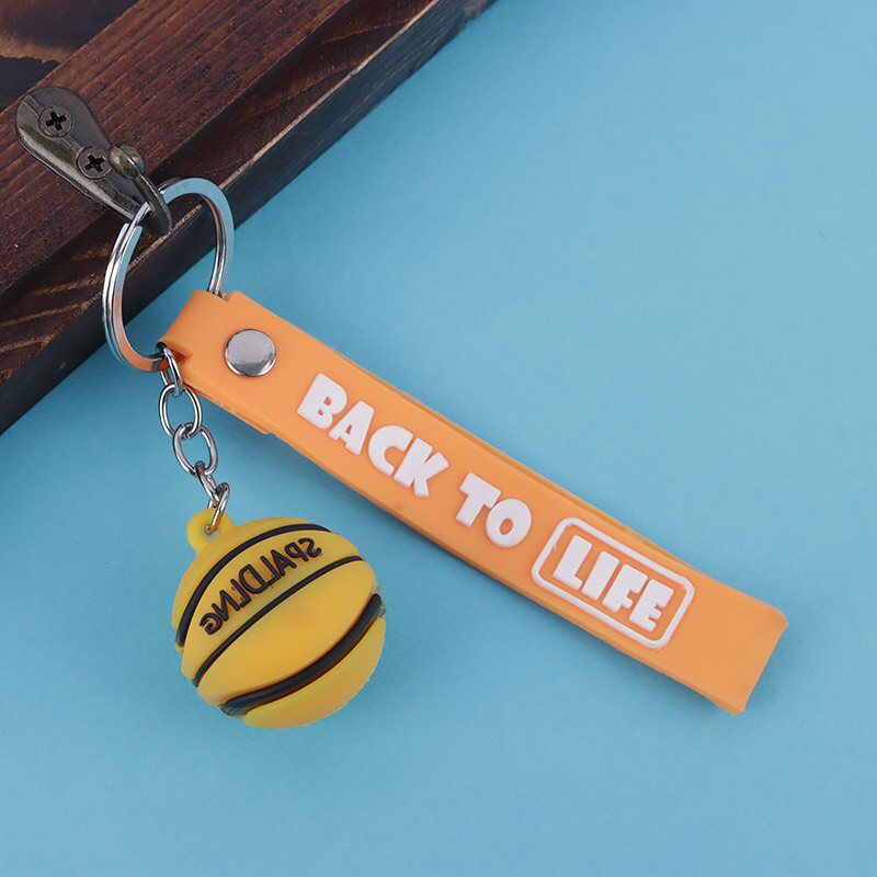 جاکلیدی سیلیکونی طرح توپ ورزشی + بند آویز