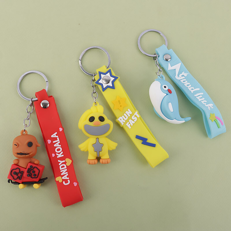 جاکلیدی سیلیکونی طرح حیوانات + بند آویز