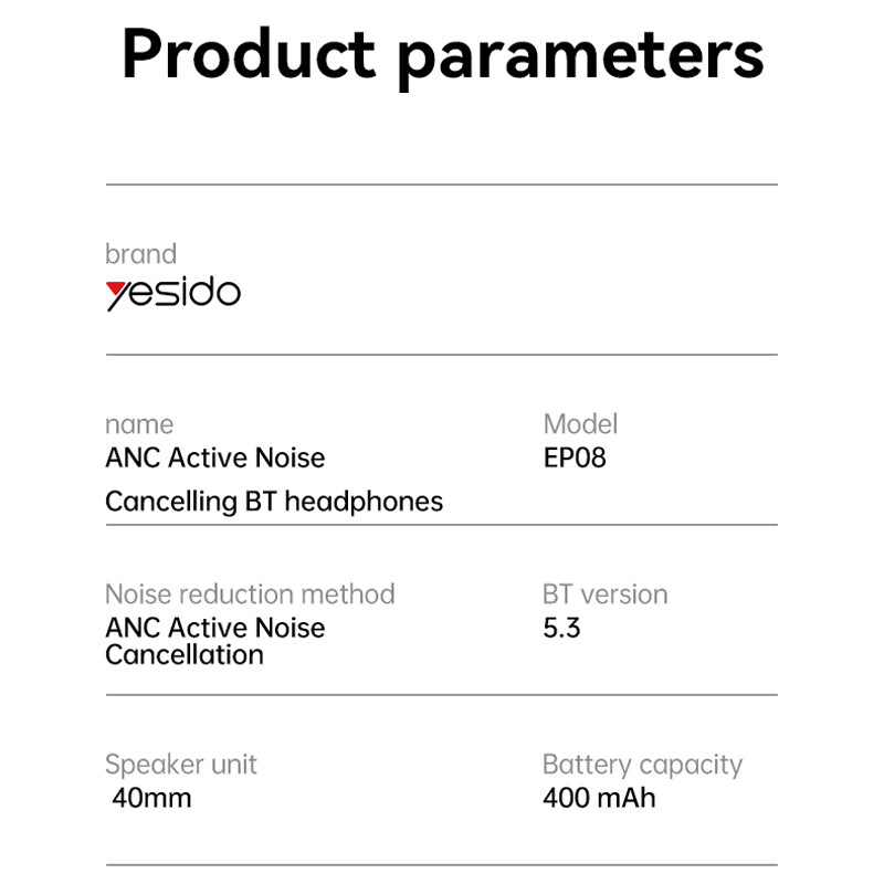 هدفون بلوتوثی یسیدو EP08