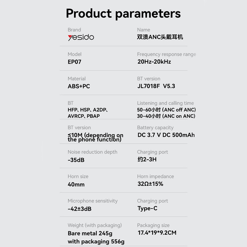 هدفون بلوتوثی یسیدو EP07