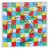 بازی فکری منچ و مارپله مقوایی 22×22 سانتی متر شایان تویز