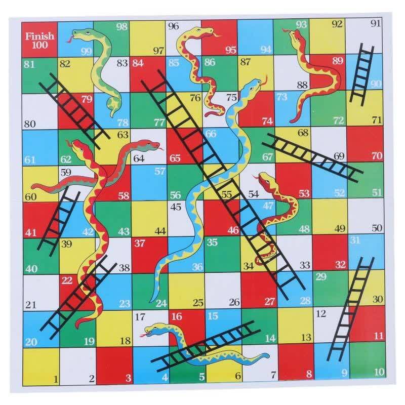 بازی فکری منچ و مار پله مقوایی 22×22 سانتی متر شایان تویز