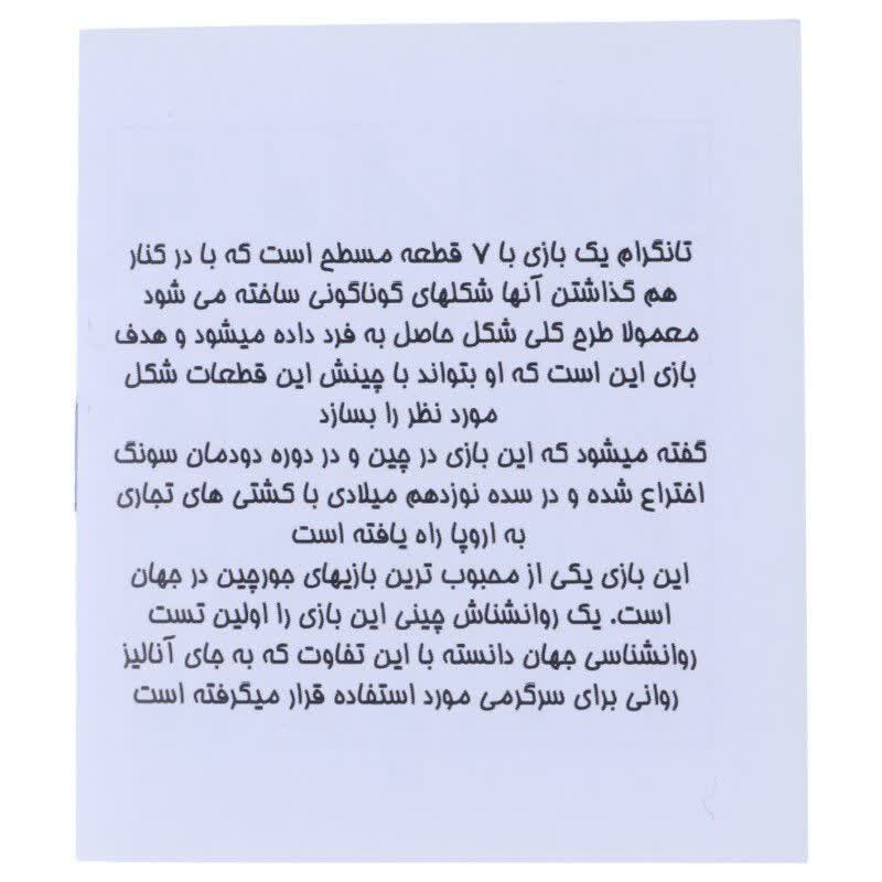 بازی فکری تانگرام 14 تکه 2 نفره شایان تویز کد 60