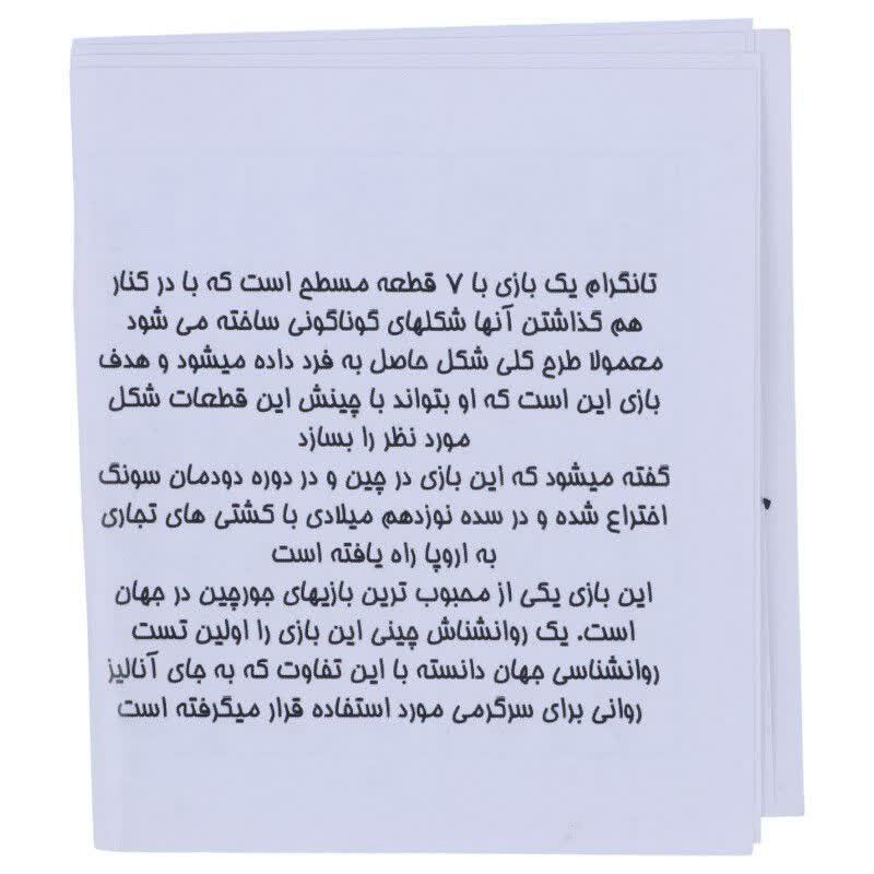 بازی فکری تانگرام 7 تکه سلفونی شایان تویز کد 60