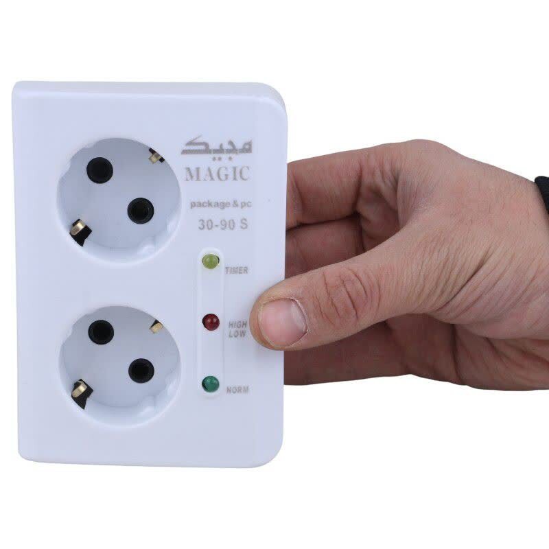 محافظ برق کامپیوتر و پکیج 2 خانه ارت دار مجیک 207