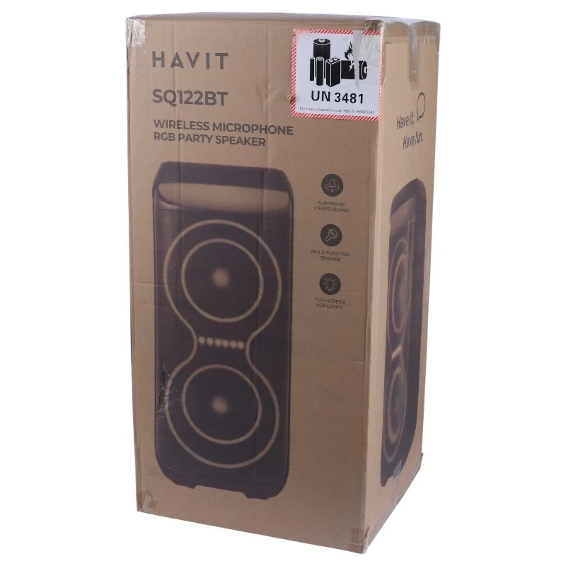 اسپیکر چمدانی بلوتوثی هویت SQ122BT + میکروفون و ریموت کنترل