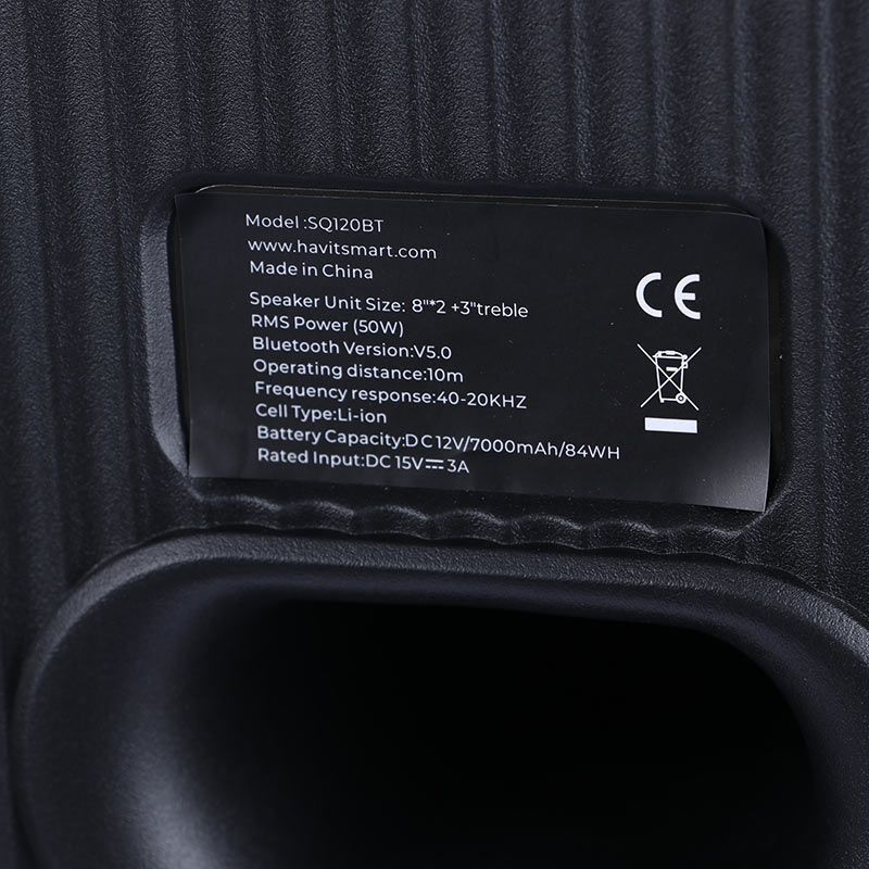 اسپیکر چمدانی بلوتوثی هویت SQ120BT + میکروفون و ریموت کنترل