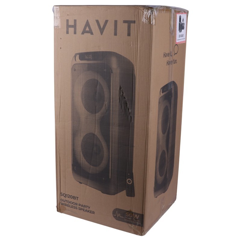 اسپیکر چمدانی بلوتوثی هویت SQ120BT + میکروفون و ریموت کنترل