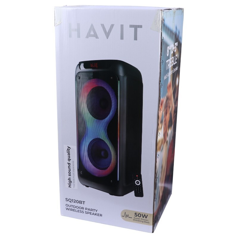 اسپیکر چمدانی بلوتوثی هویت SQ120BT + میکروفون و ریموت کنترل