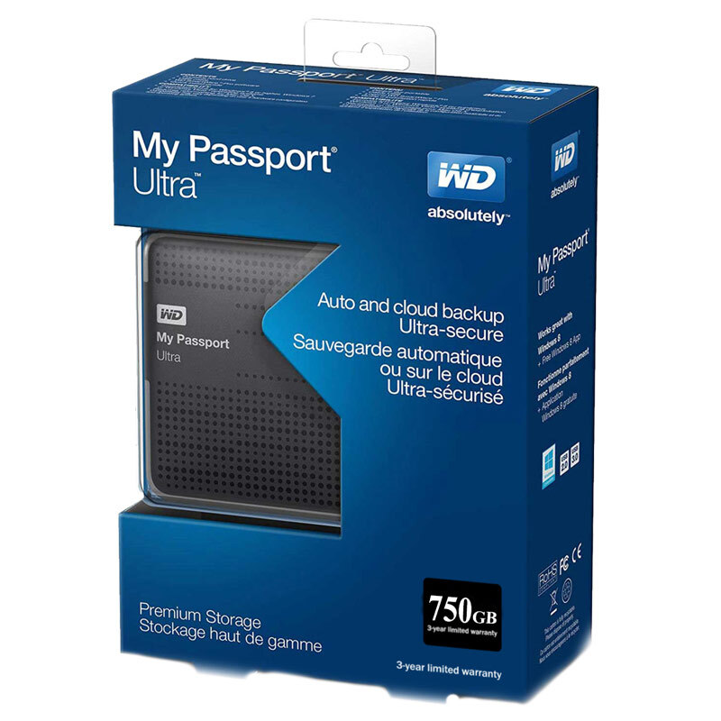 هارد اکسترنال وسترن دیجیتال Western Digital My Passport Ultra Copy 750GB + هدیه کیف هارد
