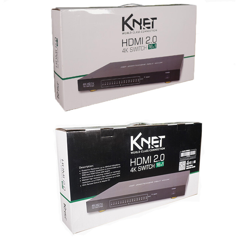 سوییچ 16 پورت HDMI کی نت K-S7216 + ریموت کنترل