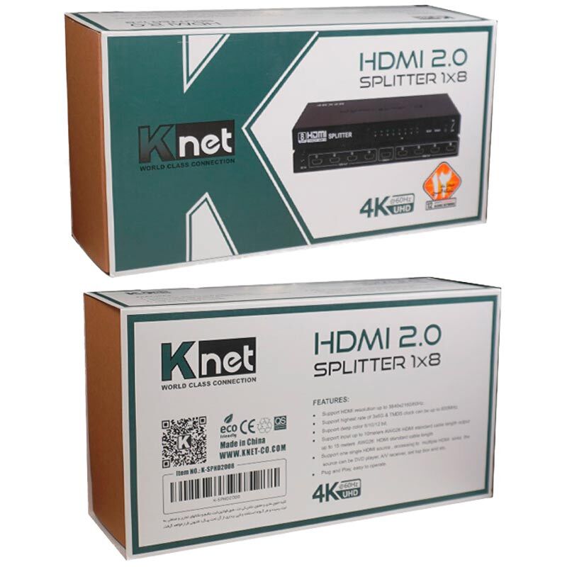 اسپلیتر 8 پورت HDMI کی نت K-S648