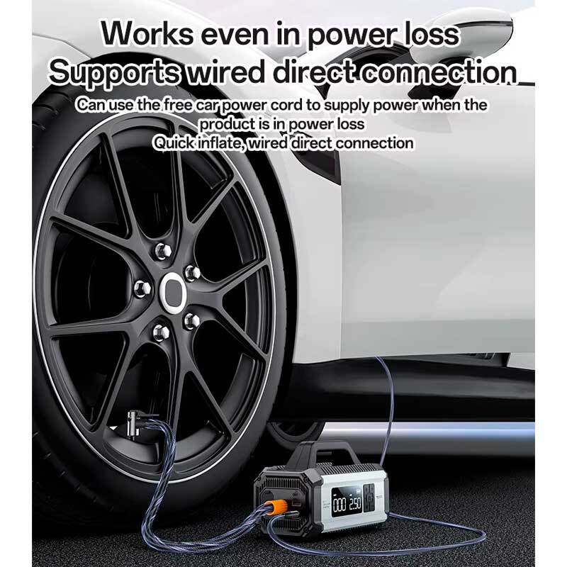 جامپ استارتر و پمپ باد و پاور بانک یسیدو VC13 ظرفیت 10000 میلی آمپر ساعت