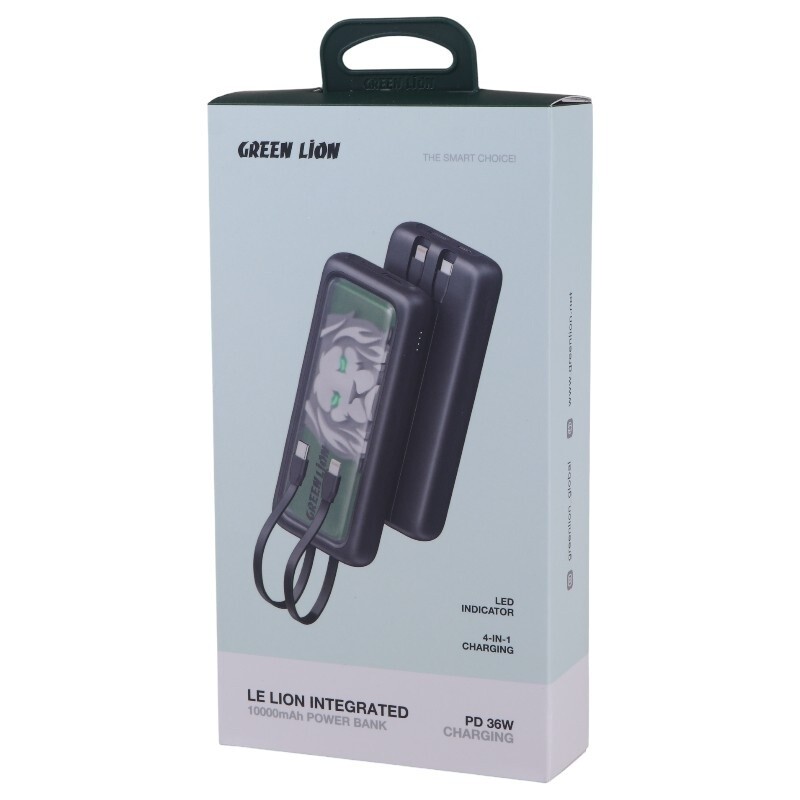 پاور بانک فست شارژ گرین لاین Le Lion Integrated GL-PB88 PD 36W ظرفیت 10000 میلی آمپر ساعت