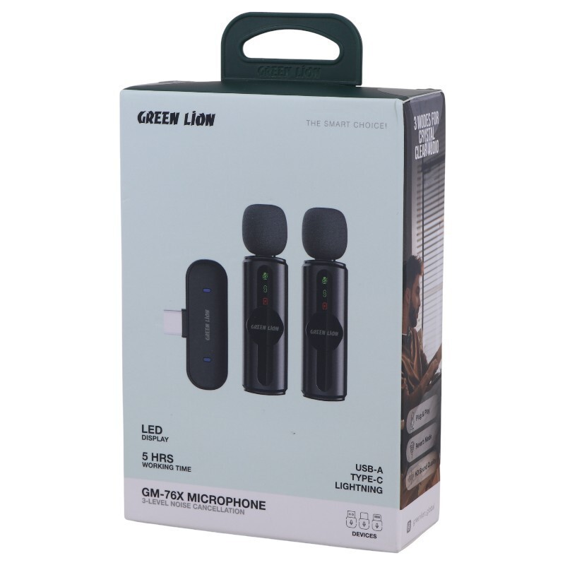 میکروفون یقه ای بی سیم Green Lion GM-76X