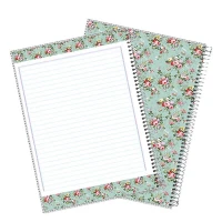 دفتر سیمی 60 برگ طرح گل Nahal Alma کد 7696