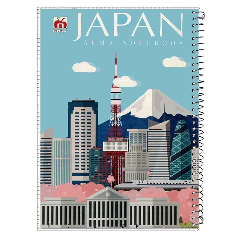 دفتر سیمی 40 برگ طرح کلاسیک نهال آلما کد 7416