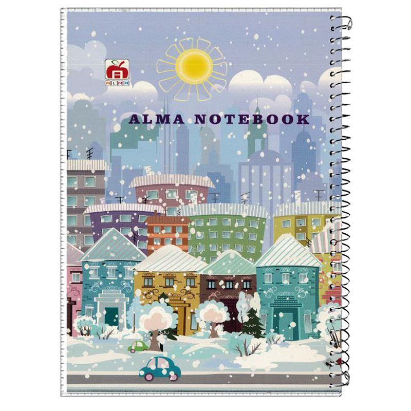 دفتر سیمی 40 برگ طرح کلاسیک نهال آلما کد 7416