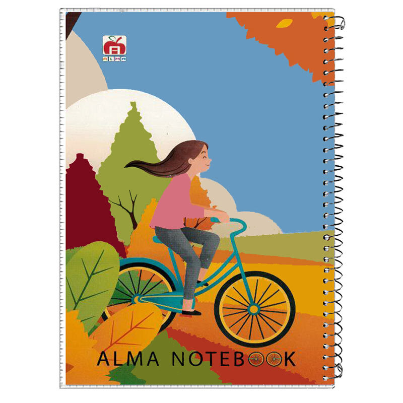 دفتر سیمی 40 برگ طرح کلاسیک نهال آلما کد 7416