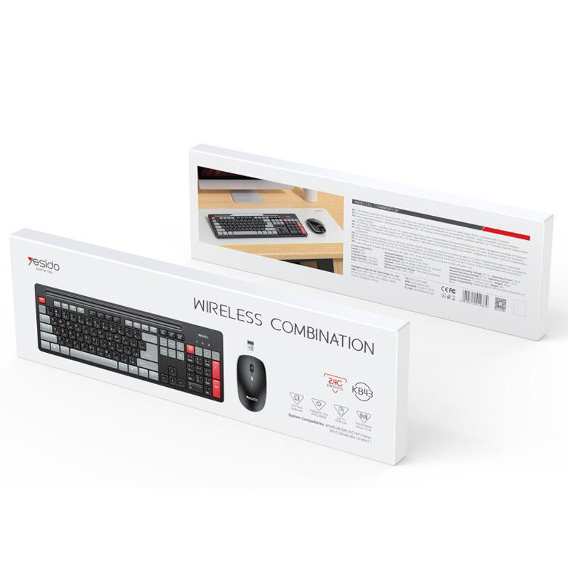 کیبورد و موس بی سیم یسیدو KB43
