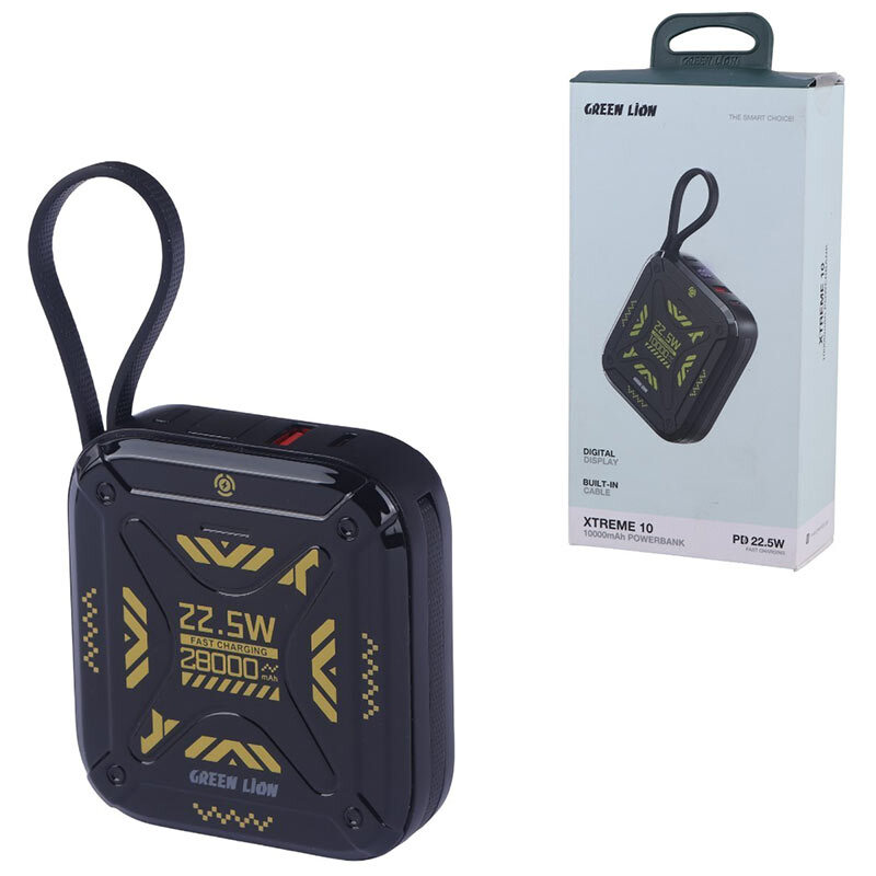پاور بانک فست شارژ گرین لاین Xtreme 10 GL-PBX6 PD 22.5W ظرفیت 10000 میلی آمپر ساعت