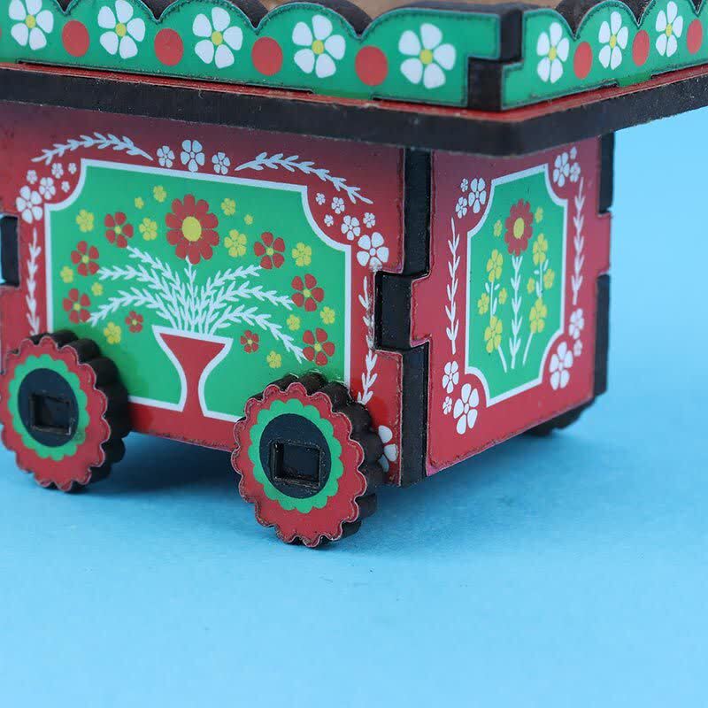 چرخ گاری دکوری چوبی رویال