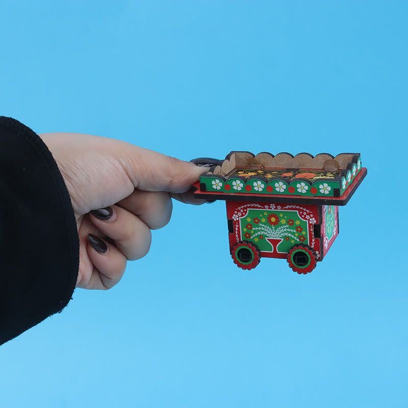 چرخ گاری دکوری چوبی رویال