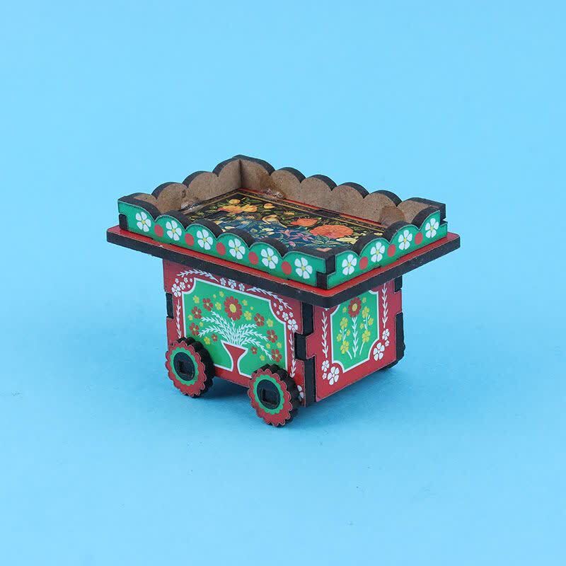 چرخ گاری دکوری چوبی رویال