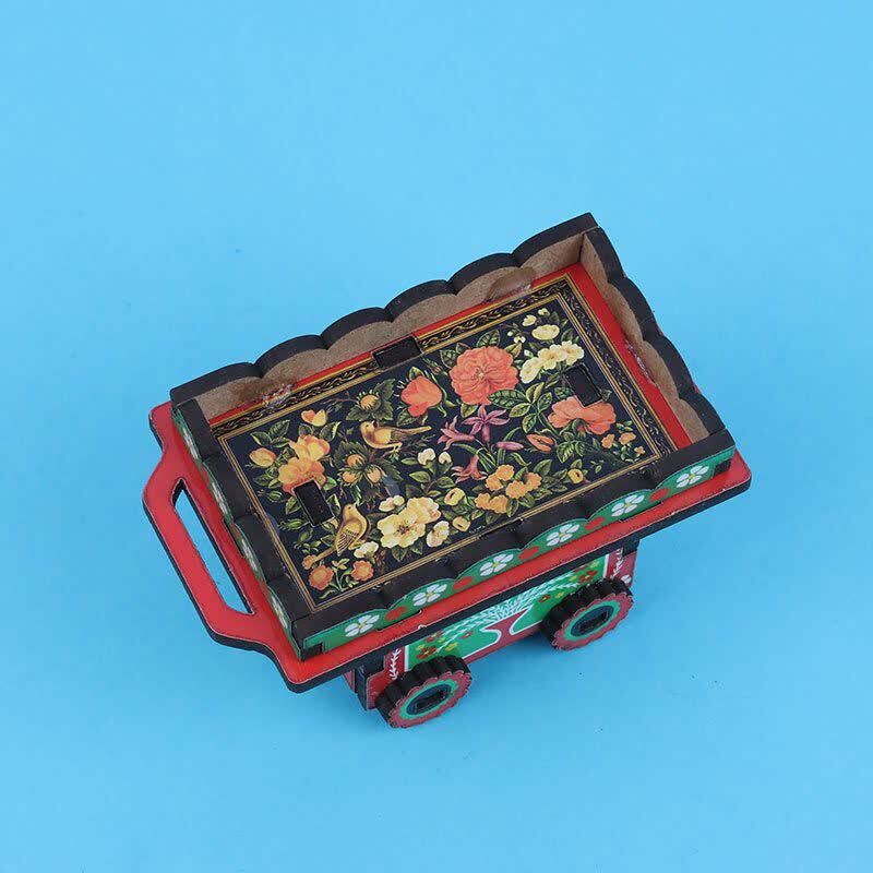 چرخ گاری دکوری چوبی رویال