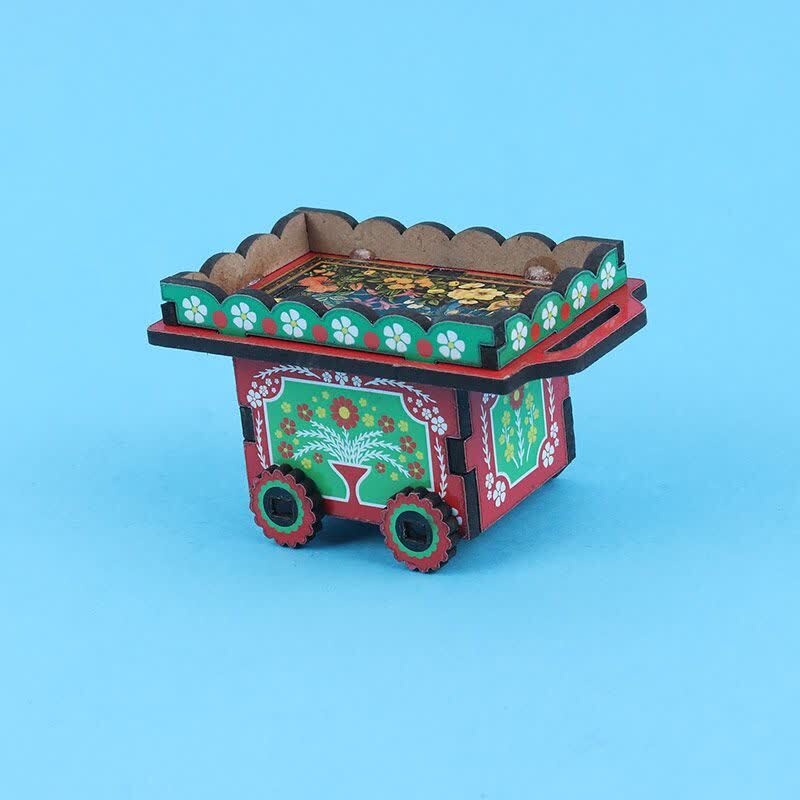 چرخ گاری دکوری چوبی رویال