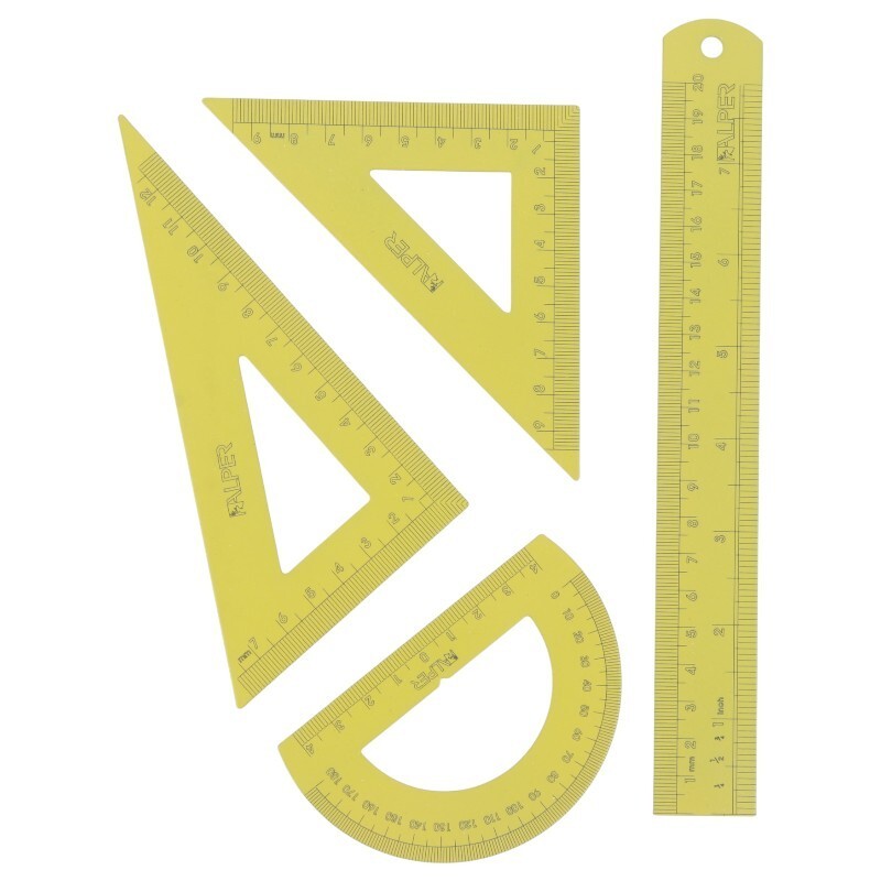 ست نقاله گونیا و خط کش فلزی Alper