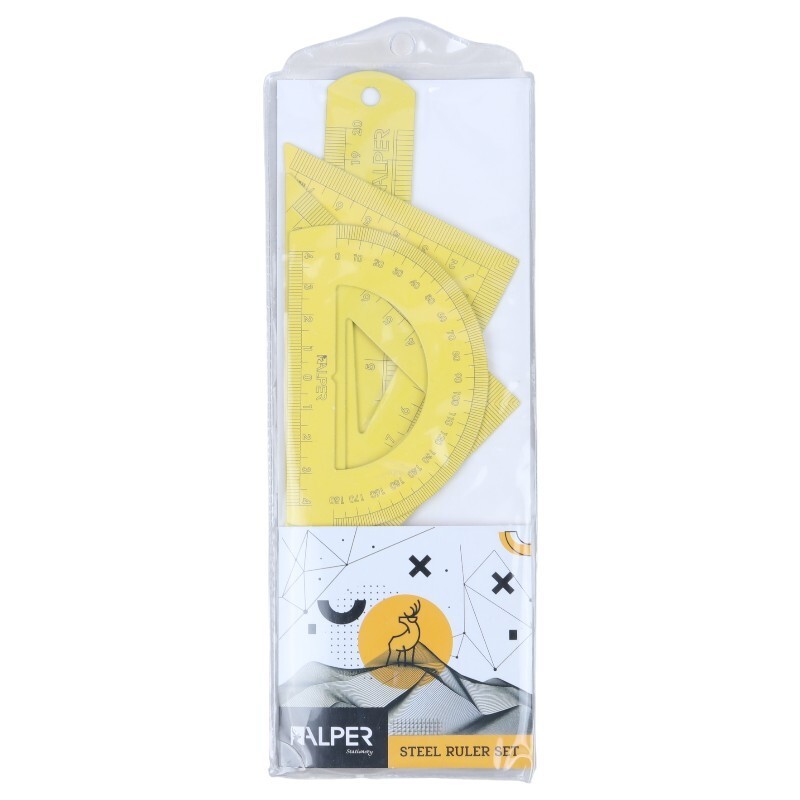 ست نقاله گونیا و خط کش فلزی Alper