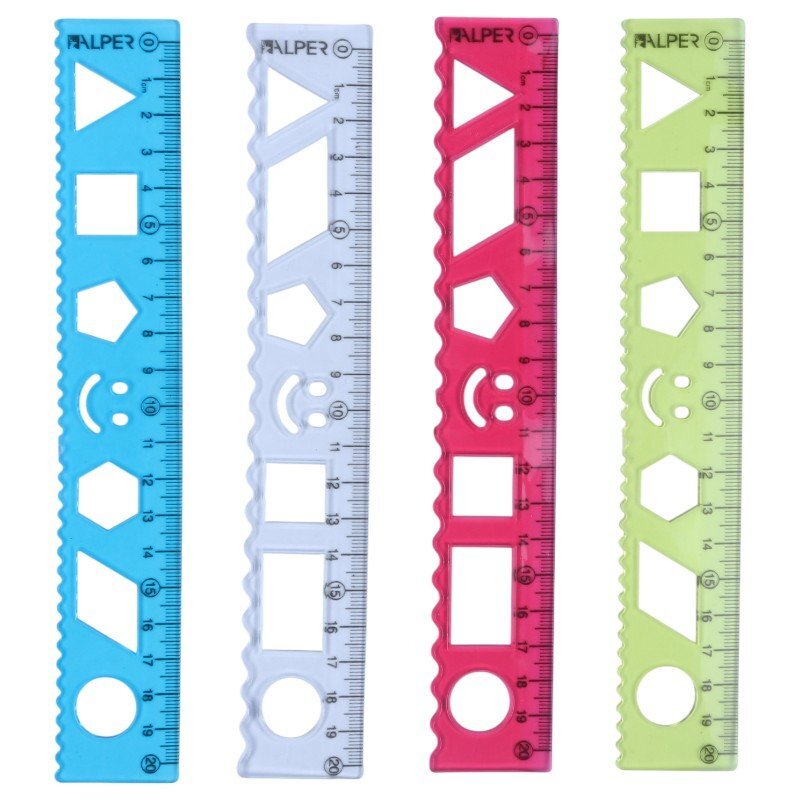 خط کش شابلون دار ژله ای آلپر Alper 20cm