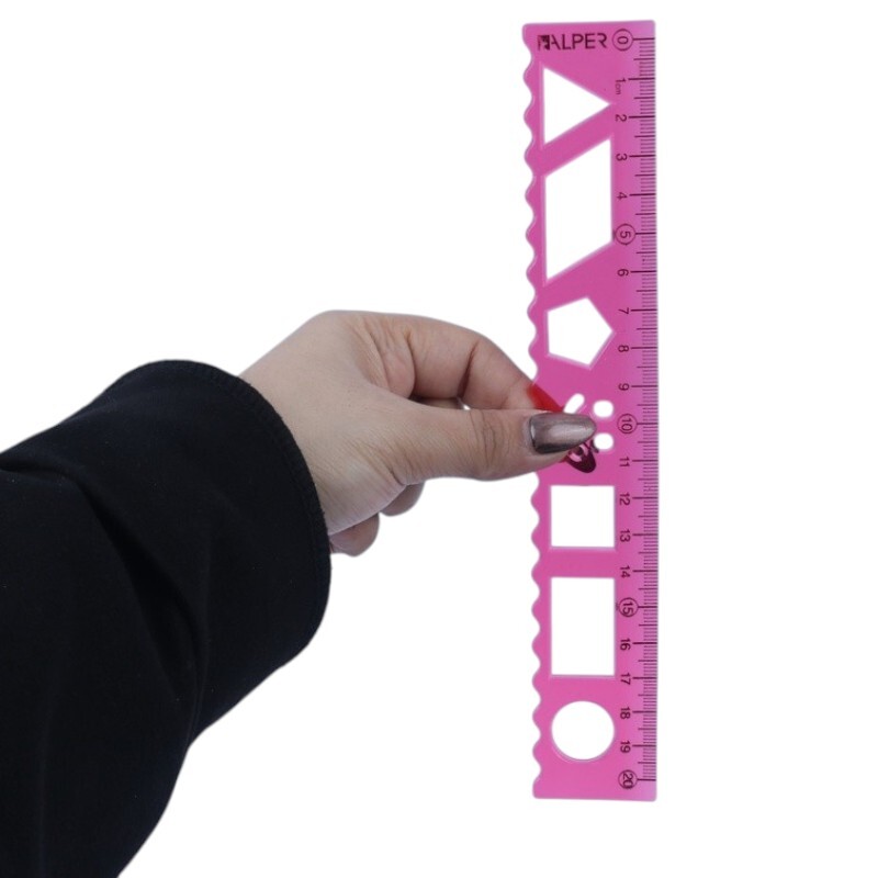 خط کش شابلون دار ژله ای آلپر Alper 20cm