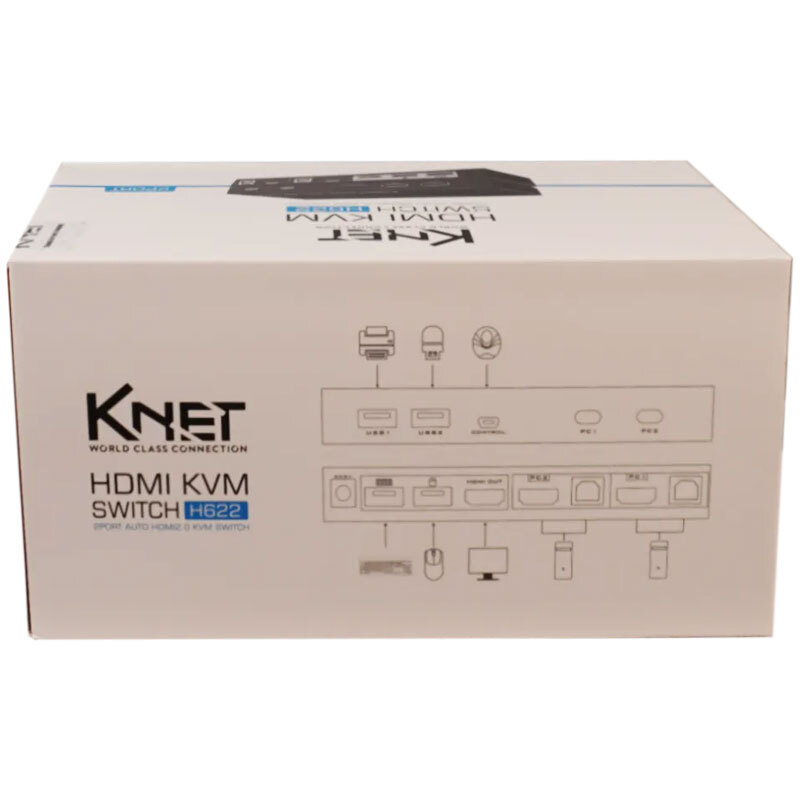 سوییچ KVM اتوماتیک دو پورت کی نت K-H622