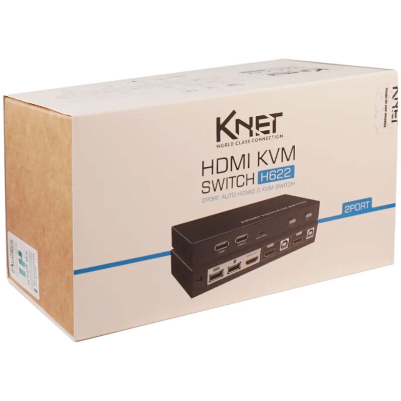 سوییچ KVM اتوماتیک دو پورت کی نت K-H622