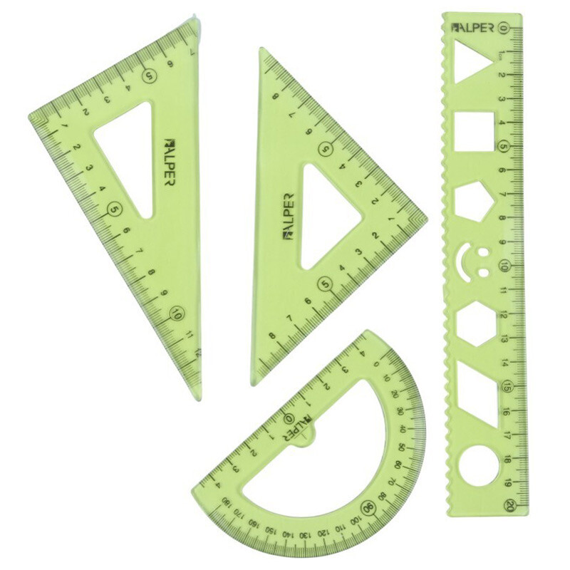 ست نقاله گونیا و خط کش ژله ای Alper R-400