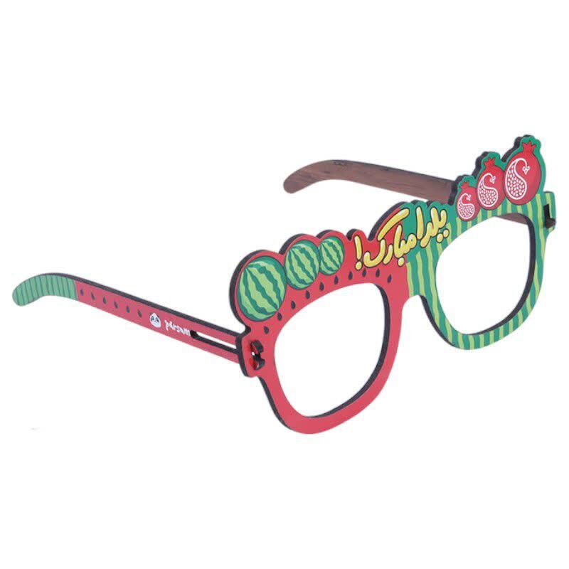 عینک چوبی رویال طرح یلدایی