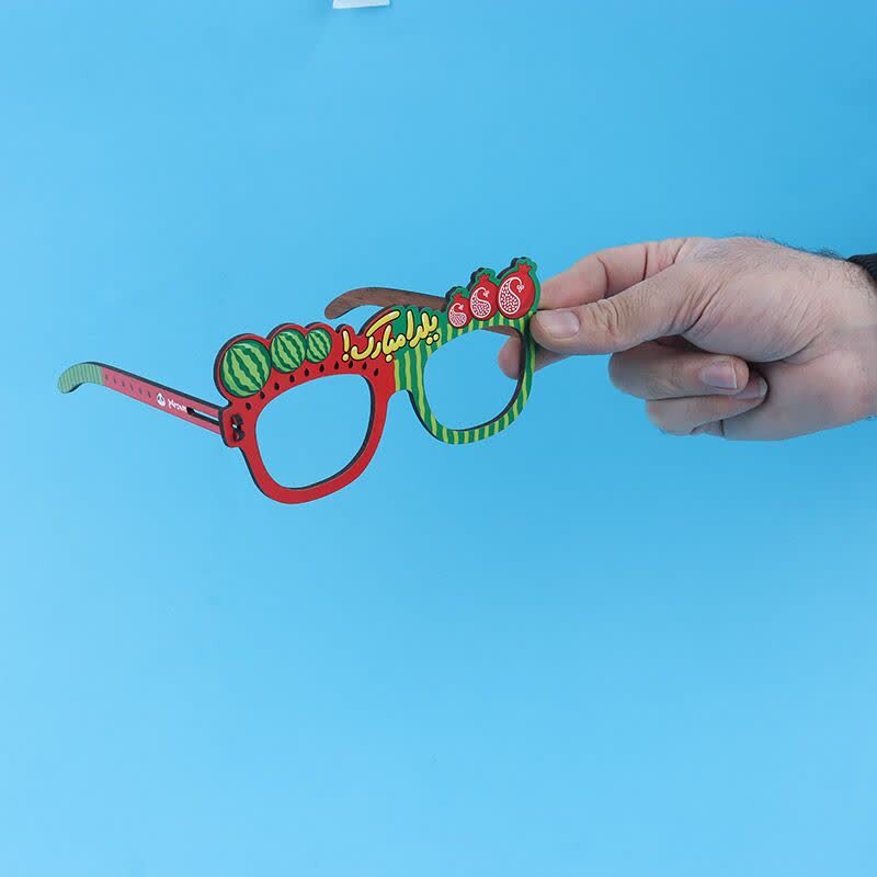 عینک چوبی رویال طرح یلدایی