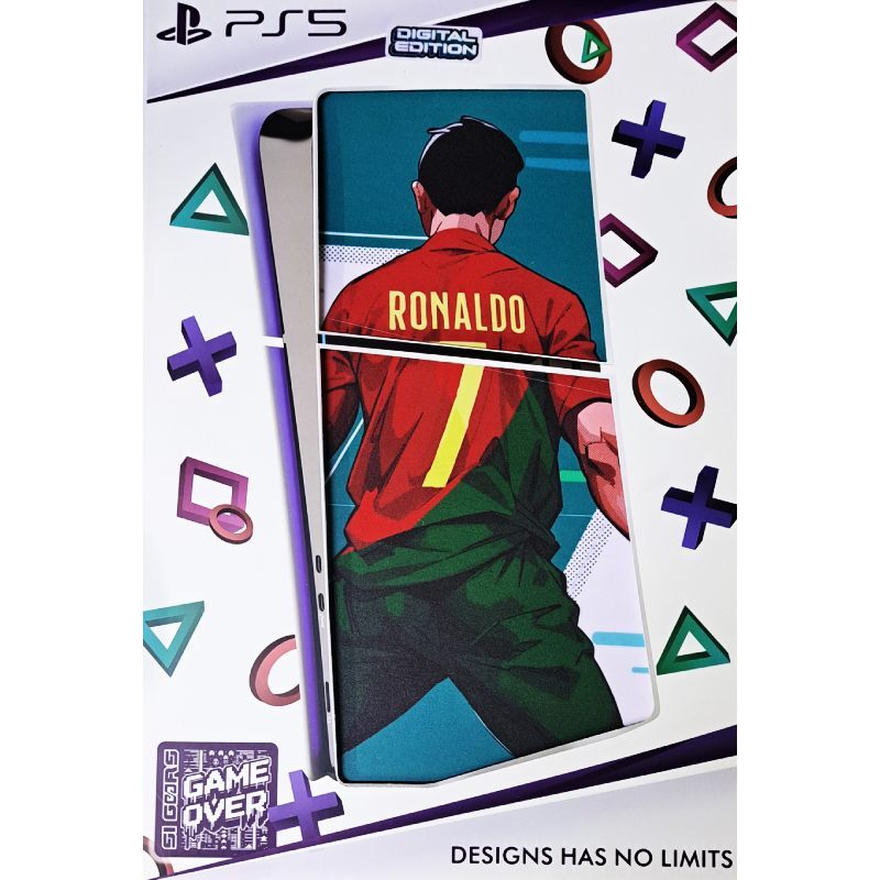 اسکین پلی استیشن 5 اسلیم دیجیتال گیم اور طرح Ronaldo CR7