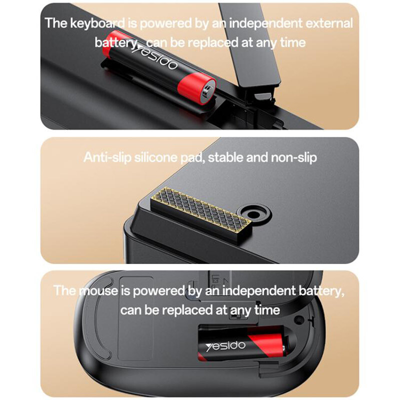 کیبورد و موس بی سیم یسیدو KB42