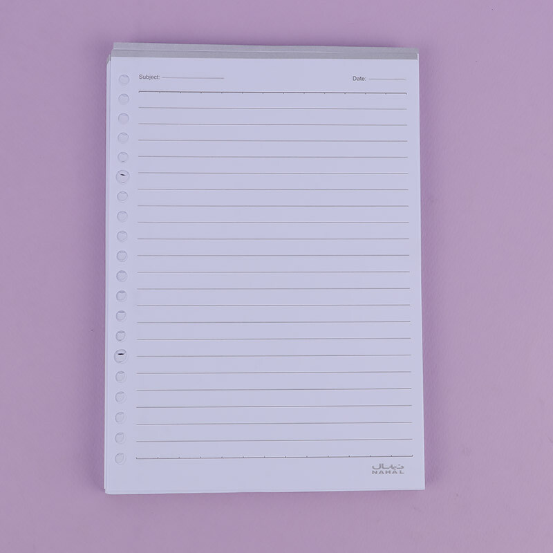 کاغذ کلاسوری 20 حلقه 80 برگ نهال آلما سایز A5 کد 1784