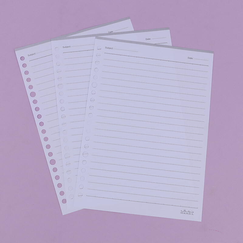 کاغذ کلاسوری 20 حلقه 80 برگ نهال آلما سایز A5 کد 1784