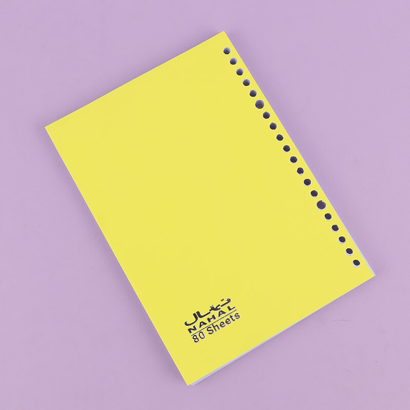 کاغذ کلاسوری 20 حلقه 80 برگ نهال آلما سایز A5 کد 1784