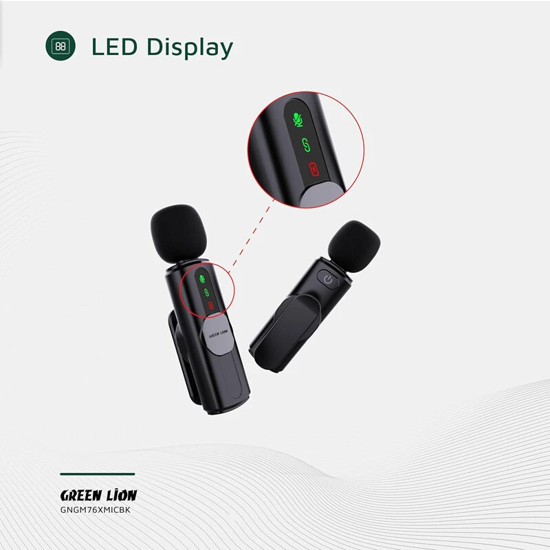 میکروفون یقه ای بی سیم Green Lion GM-76X