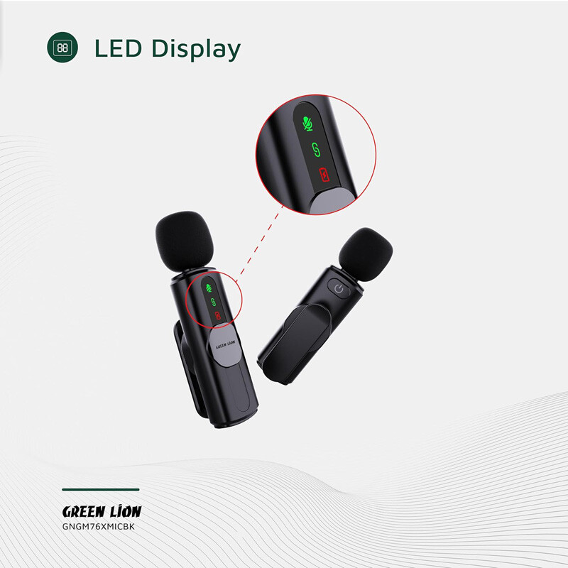 میکروفون یقه ای بی سیم Green Lion GM-76X