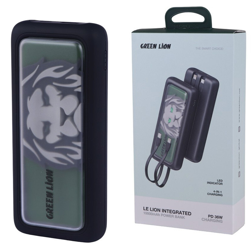 پاور بانک فست شارژ گرین لاین Le Lion Integrated GL-PB88 PD 36W ظرفیت 10000 میلی آمپر ساعت