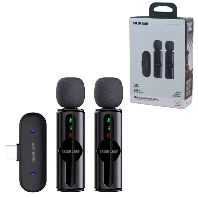 میکروفون یقه ای بی سیم Green Lion GM-76X